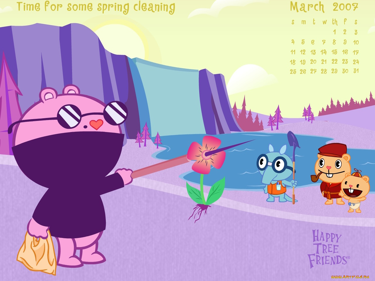 , happy, tree, friends